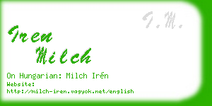 iren milch business card